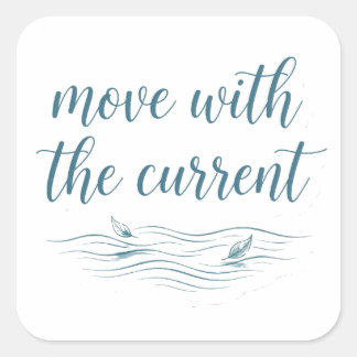 Beweeg Met De Stroom Wu Wei Rivier Citaat Sticker