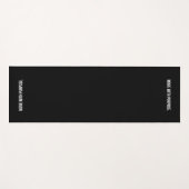'Beweeg Met Doel' Zwart En Wit Typografie Yogamat (Voorkant (horizontaal))