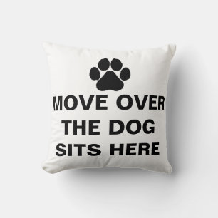 BEWEEG OVER DE HOND ZIT HIER Aangepaste tekst Kussen