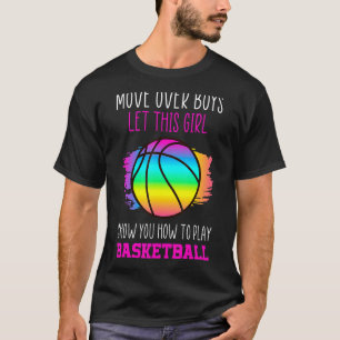 Beweeg over het Show van een meisje met jongens Je T-shirt