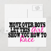 Beweeg over jongens..... briefkaart (Voorkant / Achterkant)