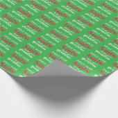 Beweeg over Santa Red speelse kersttekst Cadeaupapier (Hoek)