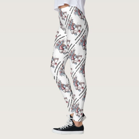 Beweeg uw hart met advies over geluk en anatomie leggings (Links)