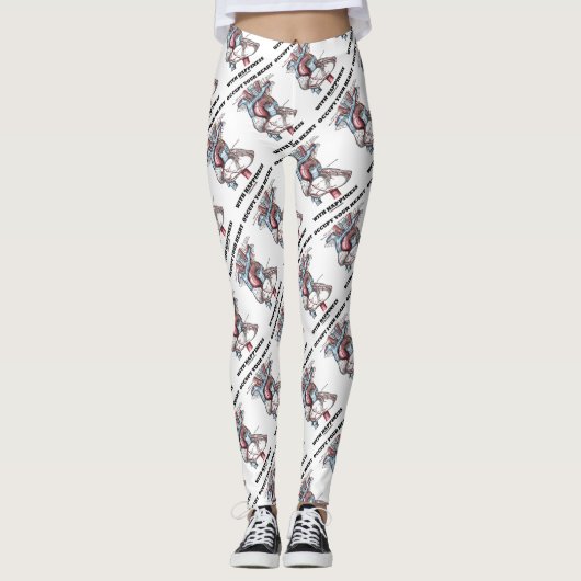 Beweeg uw hart met advies over geluk en anatomie leggings (Voorkant)