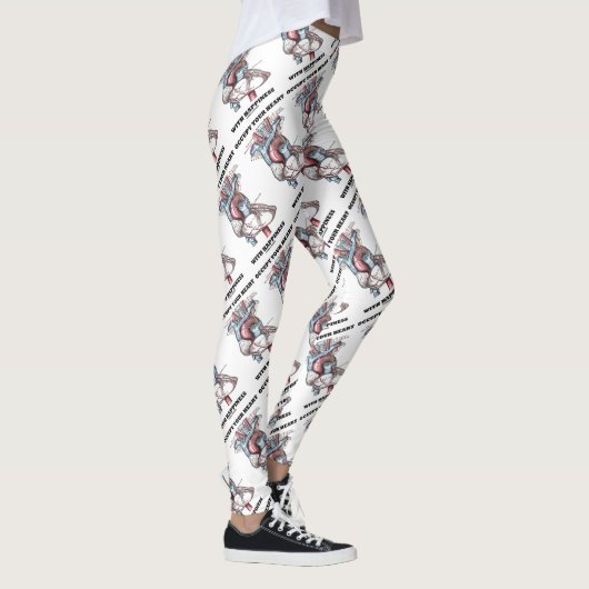 Beweeg uw hart met advies over geluk en anatomie leggings (Rechts)