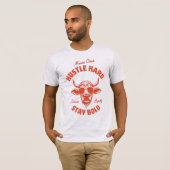 Beweeg Voorbij, Werk Hard, Grappige Koe T-shirt (Voorkant volledig)
