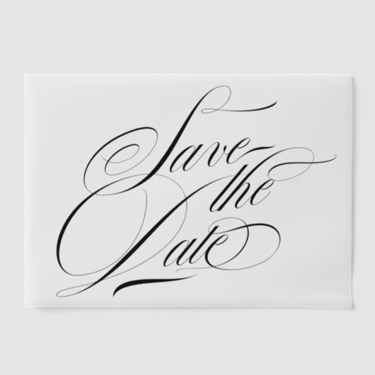 Beweegbare kalligrafie foto overlay Save the date Vellum Uitnodigingen (Voorkant)