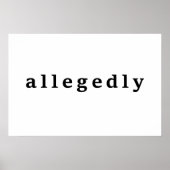 beweerd poster (Voorkant)