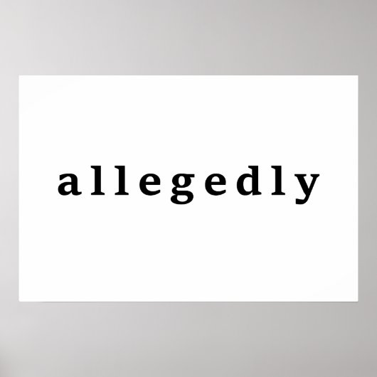 beweerd poster (Voorkant)