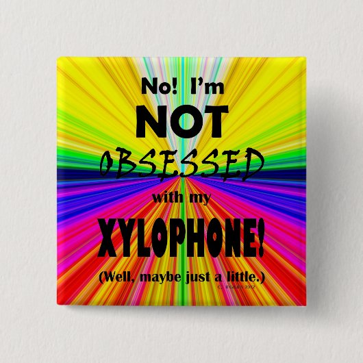 Beweerd Xylophone Vierkante Button 5,1 Cm (Voorkant)
