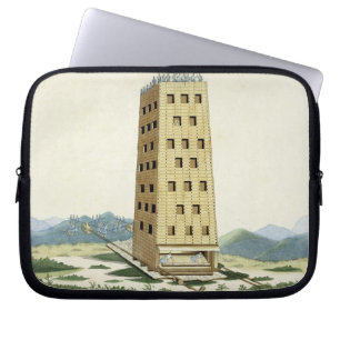 Bewegbare toren, ontworpen na de toren van Caesar Laptop Sleeve