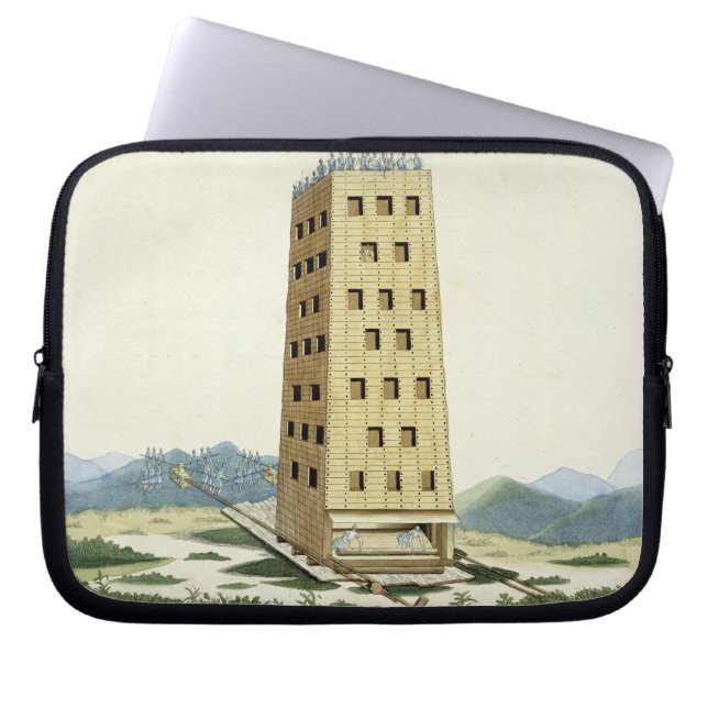 Bewegbare toren, ontworpen na de toren van Caesar  Laptop Sleeve (Voorkant)