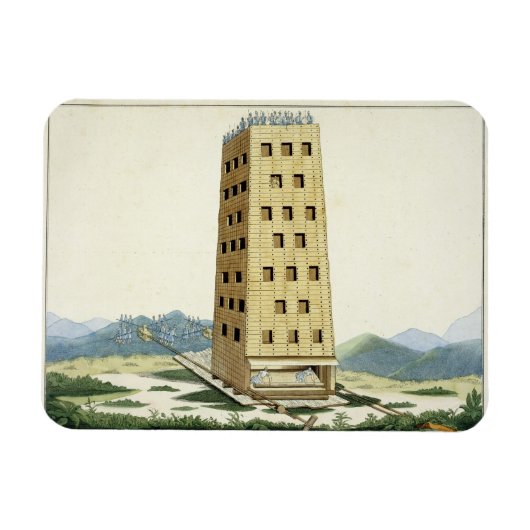 Bewegbare toren, ontworpen na de toren van Caesar  Magneet (Horizontaal)