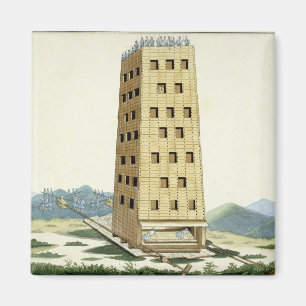 Bewegbare toren, ontworpen na de toren van Caesar Magneet