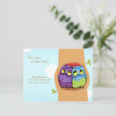 Bewegde Eigenaars van de Nest Nieuw Adres Aankondigingskaart (Staand voorkant)