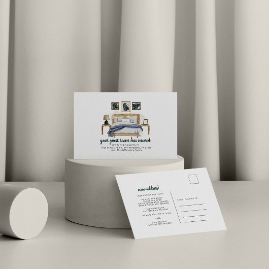 Bewegde kamer Bewegde Boho Chic Bedroom Bewegingsa Aankondigingskaart