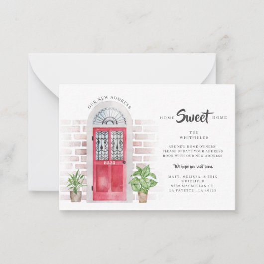 Bewegde rode Waterverf Bewegende Aankondiging (Voorkant)