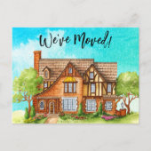 Bewegde Waterverf Bewegende Aankondiging Briefkaart (Voorkant)