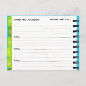 Bewegend Aankondiging Adres Boek 'U-Y' Briefkaart (Voorkant)