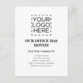 Bewegend Aankondiging Bedrijfs Logo Briefkaart (Voorkant)