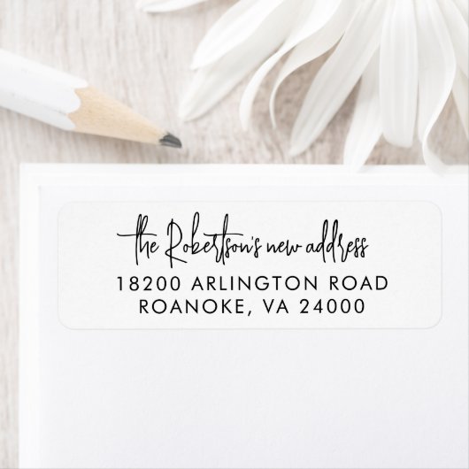 Bewegend Aankondiging Modern Adres van de Terugkee Etiket (Insitu)