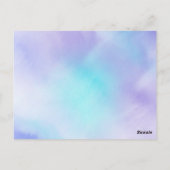 Bewegend Aankondiging Paarse Gele Bloemen Briefkaart (Achterkant)