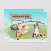 Bewegend Australian Shepherd Dog Ons nieuwe adres  Briefkaart (Voorkant / Achterkant)