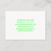 Bewegend bericht neon het adres van de douanefoto informatiekaartje (Achterkant)