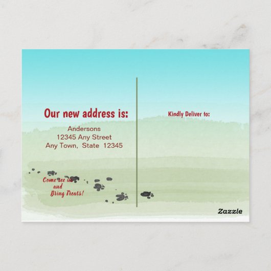 Bewegend bruine Cocker Spaniel Toys Ons nieuwe thu Briefkaart (Achterkant)