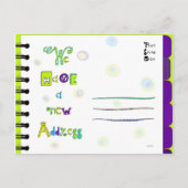 Bewegend het Boek P-T van het Adres van de Aankond Aankondigingskaart (Voorkant)