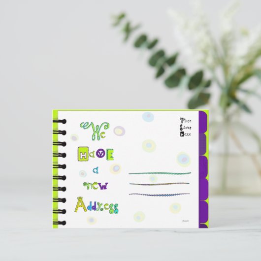 Bewegend het Boek P-T van het Adres van de Aankond Aankondigingskaart (Staand voorkant)