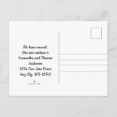 Bewegend Nieuw huis Gnome Sweet Gnome Red Aankondigingskaart (Achterkant)