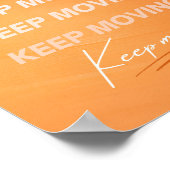 Bewegend Oranje Motivatie Citaat Poster (Hoek)