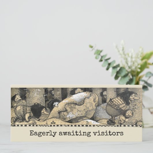 Bewegend platteland Funny John Bauer Trolls CC1233 Aankondiging (Staand voorkant)