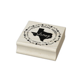 Bewegend terugkeeradres Sterk Texas Rubberstempel