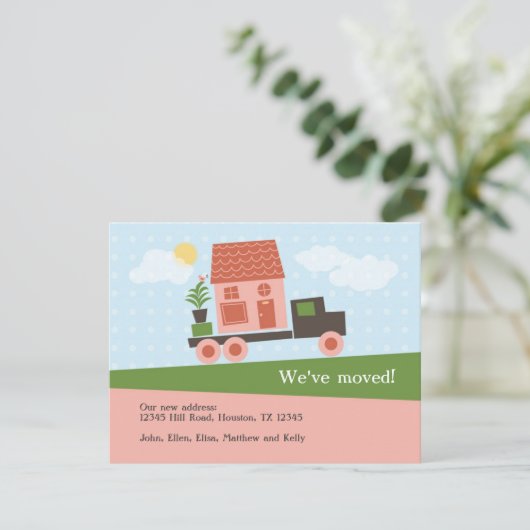 Bewegend Truck hebben wij Verplaatst Kaart (Staand voorkant)