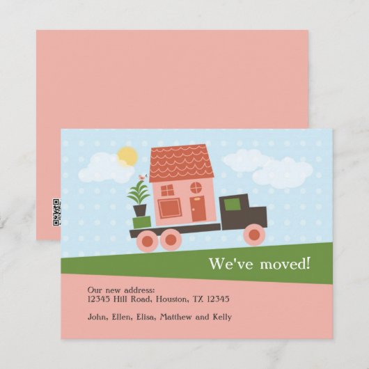 Bewegend Truck hebben wij Verplaatst Kaart (Voorkant / Achterkant)