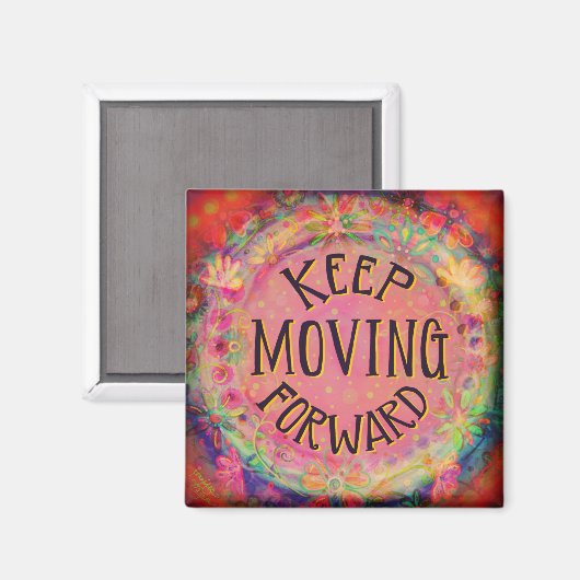 Bewegend vooruit inspirerend magneet (Voorkant / Achterkant)