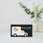 Bewegend vrachtwagen | Leveringsdienst | Vrachtwag Visitekaartje (Staand voorkant)