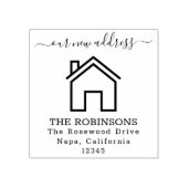 Bewegende aankondiging Aangepaste tekst Rubber Sta Rubberstempel (Afrduk)