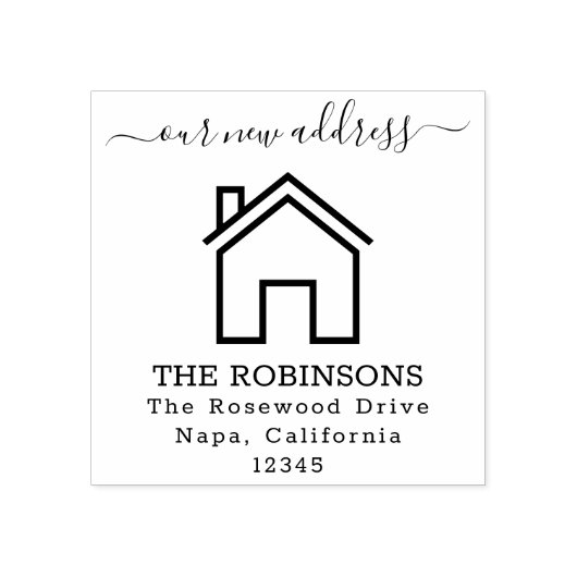 Bewegende aankondiging Aangepaste tekst Rubber Sta Rubberstempel (Afrduk)