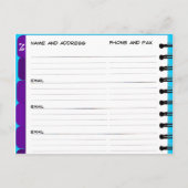 Bewegende Aankondiging Adres Boek 'Z' Briefkaart (Achterkant)