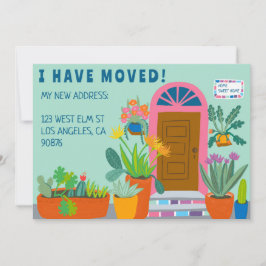 Bewegende aankondiging Adres Kleurrijke voordeur