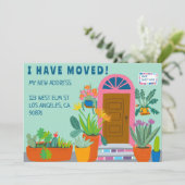 Bewegende aankondiging Adres Kleurrijke voordeur (Staand voorkant)