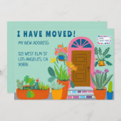 Bewegende aankondiging Adres Kleurrijke voordeur (Voorkant / Achterkant)