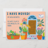 Bewegende aankondiging Adres Kleurrijke voordeur (Voorkant)