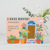 Bewegende aankondiging Adres Kleurrijke voordeur (Staand voorkant)