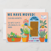 Bewegende aankondiging Adres Kleurrijke voordeur (Voorkant)