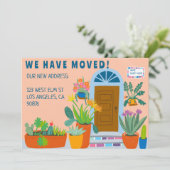 Bewegende aankondiging Adres Kleurrijke voordeur (Staand voorkant)