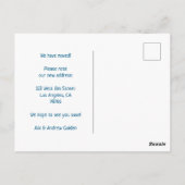 Bewegende aankondiging Adres Kleurrijke voordeur Briefkaart (Achterkant)